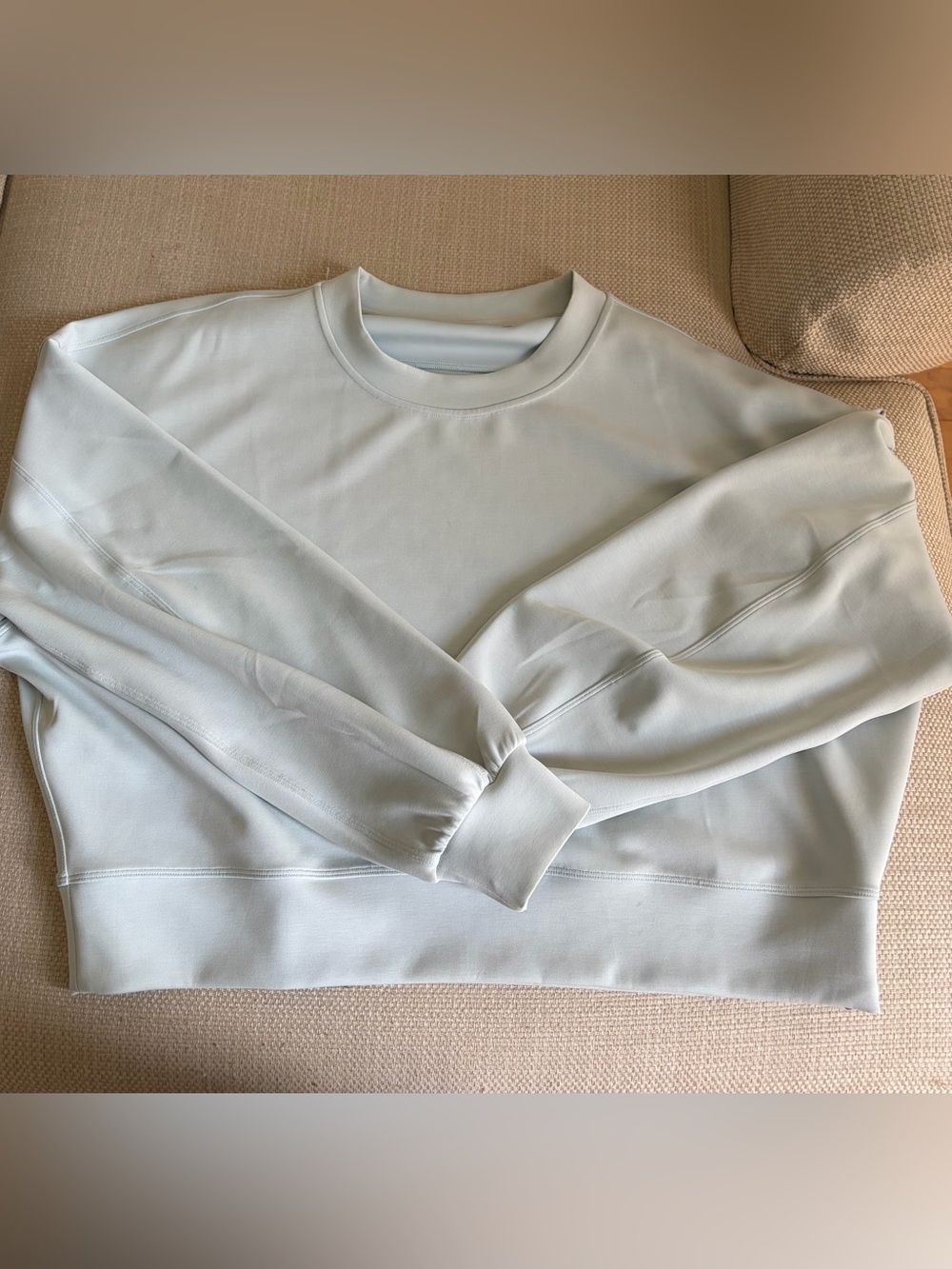 Lululemon Softstreme Perfectly Oversized Cropped Crew - Ocean Air Size 10
